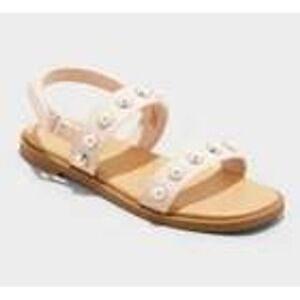 Girls' Cat & Jack Eve Pearl Sandals Blush Size 2 | New With Tags